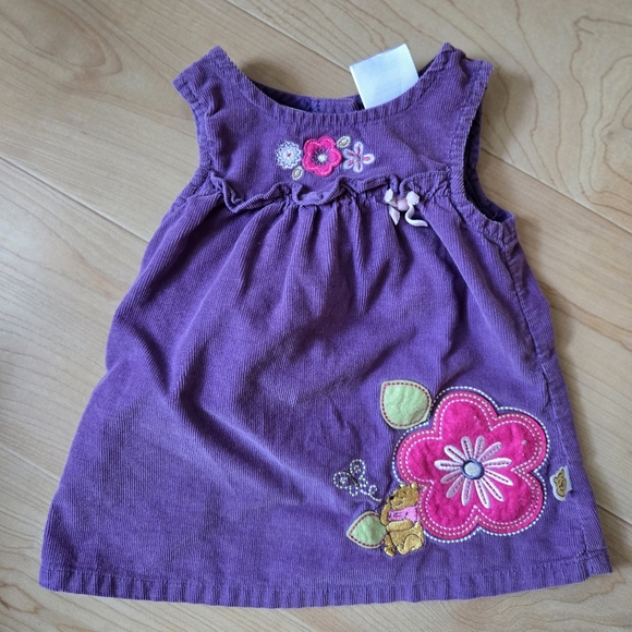 Vintage Y2K Disney Winnie the Pooh purple corduroy dress - Picture 3 of 5